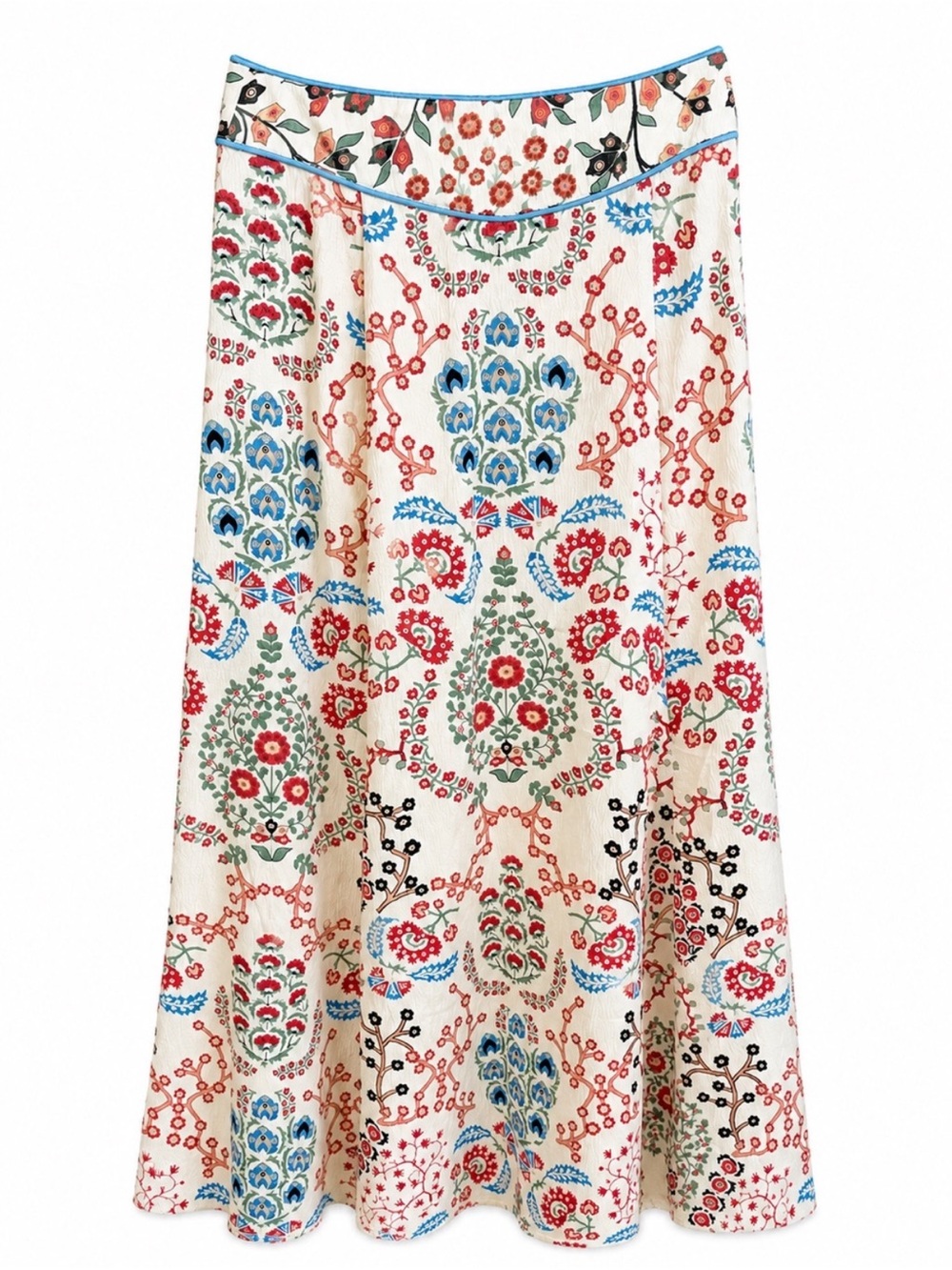 Ba & Sh Women's Cream Floral Maxi Skirt - Multicolor Print